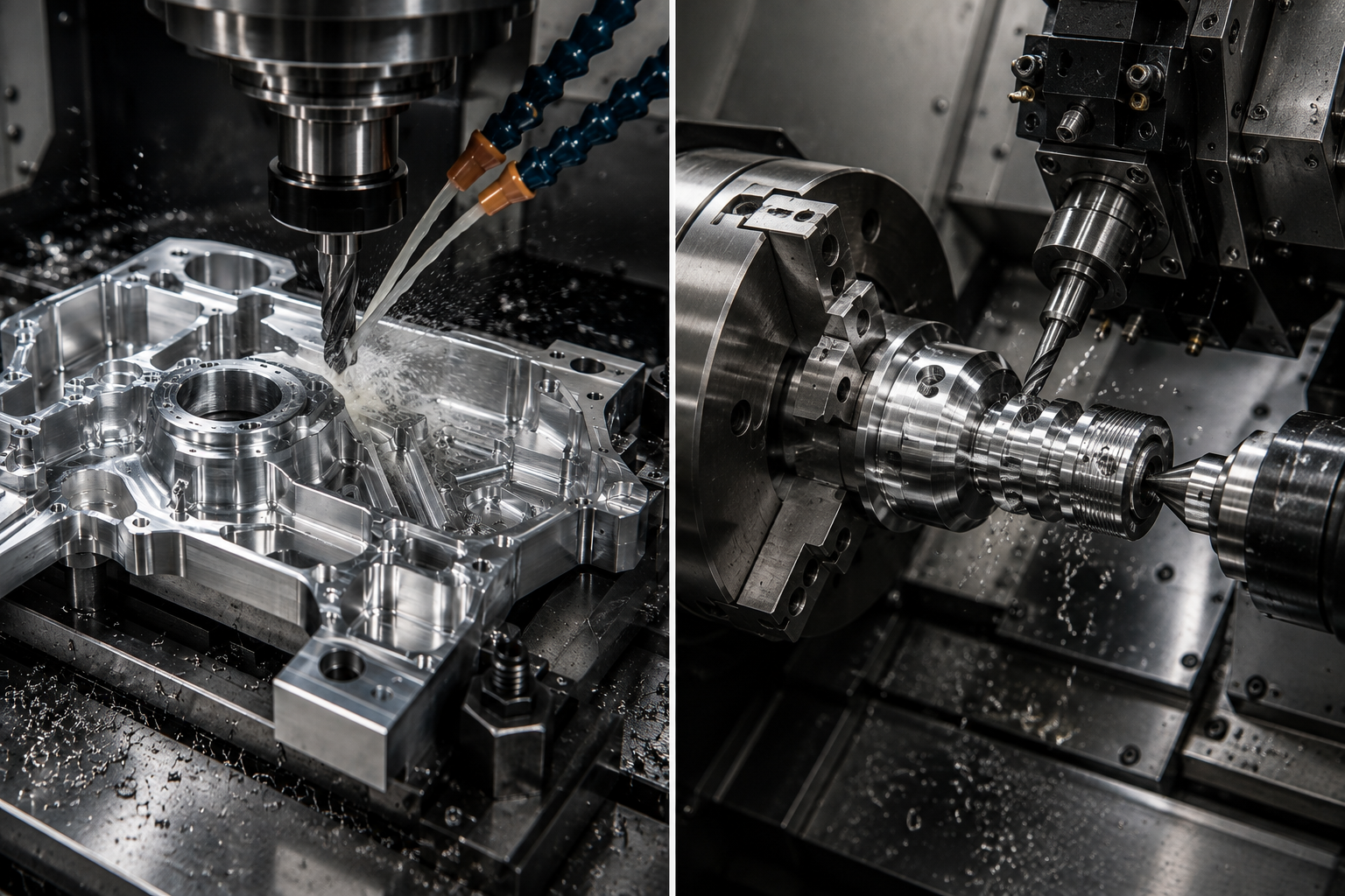 CNC milling and turning equipment